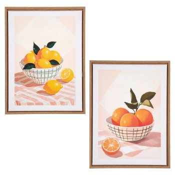 Canvas Wandbild FRUITS in PS Rahmen, 2fa.so., 30x40x2cm, bunt