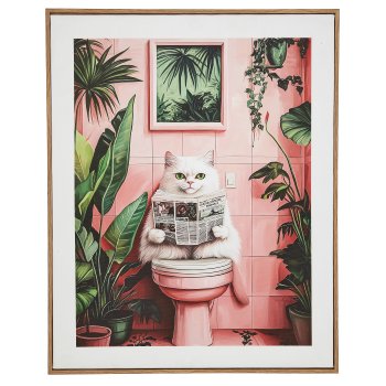 Canvas Wandbild ANIMALS in PS Rahmen, 2fa.so., 40x50x2,2cm, rosa