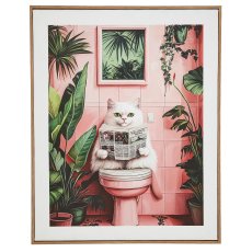 Canvas Wandbild ANIMALS in PS Rahmen, 2fa.so., 40x50x2,2cm, rosa