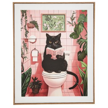 Canvas Wandbild ANIMALS in PS Rahmen, 2fa.so., 40x50x2,2cm, rosa
