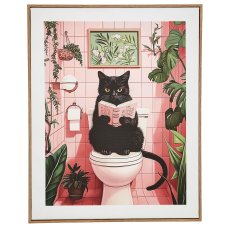 Canvas Wandbild ANIMALS in PS Rahmen, 2fa.so., 40x50x2,2cm, rosa
