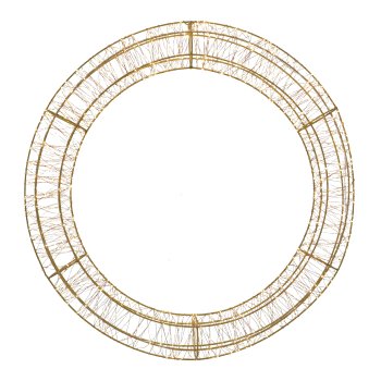 Wire ring 3D w. 1700 LED's, 75x10x75cm, 6W adapter