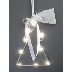 Metal Tree Hanger with LED, 29x40cm, Silver