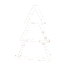 Metal Decoration Tree with 100/140 LED Lights, 50x15x80/70x18x120cm, set of