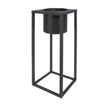 Metal Planter In Frame 3Erset Ambiente, 37x90 / 32x75 / 24x60cm, Grey