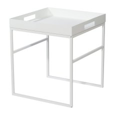 Metal Side Table Ambiente, 40x40x45cm, White