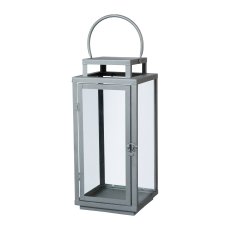 Metal Lantern Ambiente, 13x13x31cm, Grey