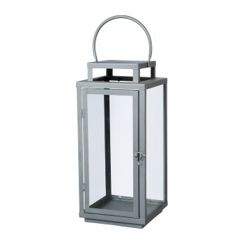 Metal Lantern Ambiente, 20x20x59cm, Grey