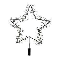 Metal Star with 200LED Screw Base Hague, 80x100cm, Black, with Timer Function In Power