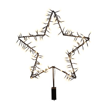 Metal Star with 200LED Screw Base Hague, 80x100cm, Black, with Timer Function In Power