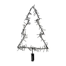 Metal Tree with 180LED Screw Base Hague, 60x100cm, Black, with Timer Function In Power