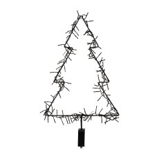 Metal Tree with 180LED Screw Base Hague, 60x100cm, Black, with Timer Function In Power