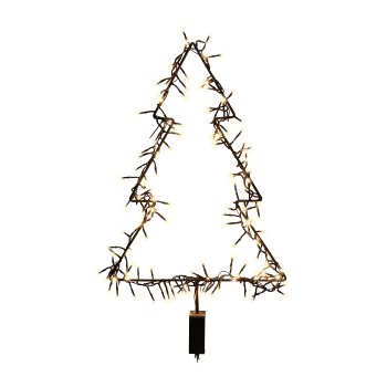 Metal Tree with 180LED Screw Base Hague, 60x100cm, Black, with Timer Function In Power