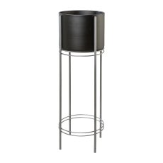 Metal Stand with Cachepot Vulturo set of 3, 52x19x19/67x25x25/89x28x28cm,