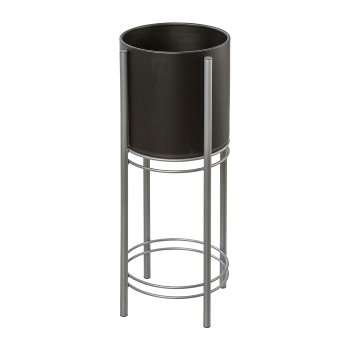 Metal Stand with Cachepot Vulturo set of 3, 52x19x19/67x25x25/89x28x28cm,