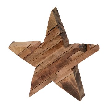 Wood Star Multi Pieces, 25x25x5,5cm, Nature