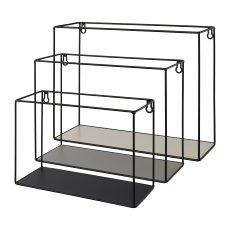 Metal Wall Shelf 3Erset Color, 40x13x30/34x13x25/30x13x20cm, Grey