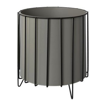 Metall Übertopf in Rahmenfassung 3erSet COLOR, 27x33/24x28/21x24cm,grau