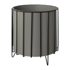 Metall Übertopf in Rahmenfassung 3erSet COLOR, 27x33/24x28/21x24cm,grau