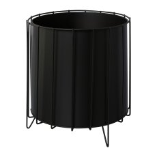 Metall Übertopf in Rahmenfassung 3erSet COLOR, 27x33/24x28/21x24cm,grau