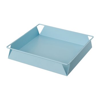 Metal Tray 3Erset Color, 31x31x5/26x26x5/21x21x5cm, Blue, 3/Set