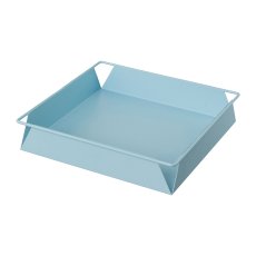 Metall Tablett 3erSet COLOR, 31x31x5/26x26x5/21x21x5cm, blau, 3/Set