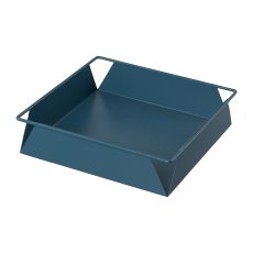 Metall Tablett 3erSet COLOR, 31x31x5/26x26x5/21x21x5cm, blau, 3/Set