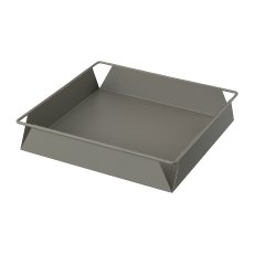 Metall Tablett 3erSet COLOR, 31x31x5/26x26x5/21x21x5cm, grau, 3/Set