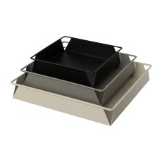 Metal Tray 3Erset Color, 31x31x5/26x26x5/21x21x5cm, Grey, 3/Set