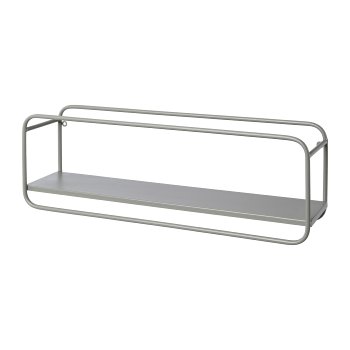 Metal Wall Shelf Swing, 60x15x20cm, Caramel