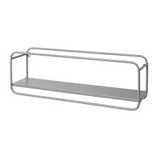 Metal Wall Shelf Swing, 60x15x20cm, Caramel