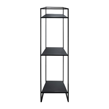 Metall Regal m.3 Fachböden, 60x60x200cm, 20cm Lochung, schwarz, schwarz, Knock Down