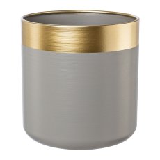Metall Übertopf 3erSet GOLDEN WINTER, 20x20x20/24x24x22/29x29x23cm,
