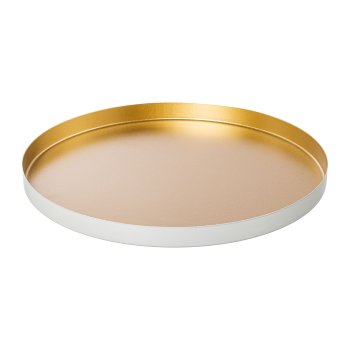 Metal plate 2 assorted GOLDEN,WINTER, 25x25x2cm, white