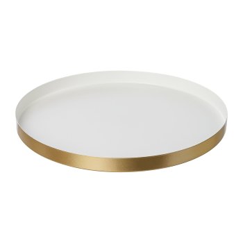 Metal plate 2 assorted GOLDEN,WINTER, 25x25x2cm, white