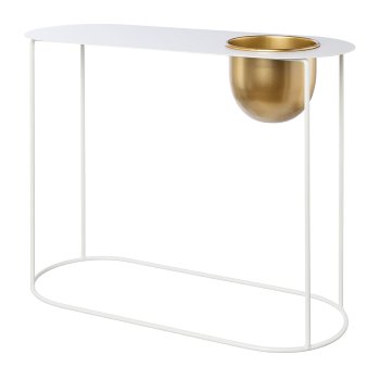 Metal planting table, with integrated pot GOLDEN WINTER,