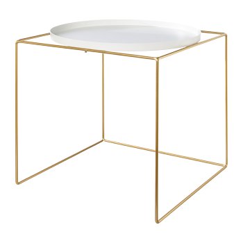 Metal side table, set of 2, GOLDEN WINTER,