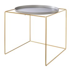 Metal side table set of 2, GOLDEN WINTER,