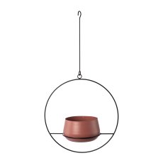 Metal planter hanger MARIA, 36x18x38, total 70cm, pink