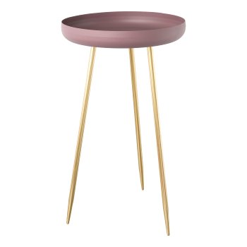 Metal side table on feet (Knock Down), 29x48cm, lilac