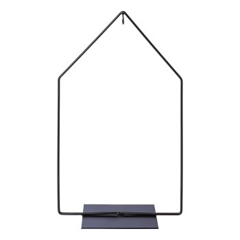 Metal house with foot PRESENTER, 18x7x30cm, black