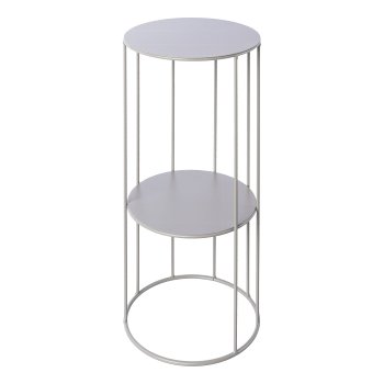 Metal planting rack w.insert set of 3 RACK, 21x45/24x57/28x70cm, grey,