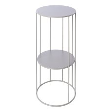 Metal planting rack w.insert set of 3 RACK, 21x45/24x57/28x70cm, grey,