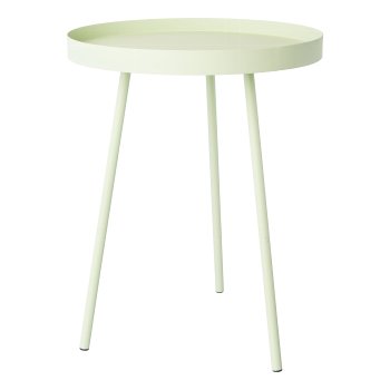 Metal side table SILVIA, 40x53cm, light green