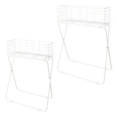 Metal plant rack standing 2 assorted GREEN TIMES, 50x24x64/60x30x72cm, white,