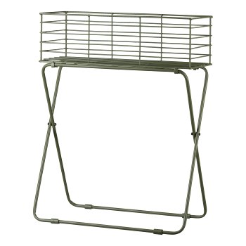 Metal plant stand GREEN TIMES, 2 assorted, 50x24x64/60x30x72cm, moss,