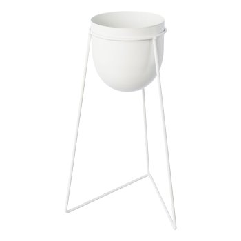 Metal planter pot set of 4 on rack URBANUS, 20x18/24x40/24x50/24x60cm,