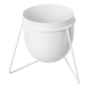 Metal planter pot set of 4 on rack URBANUS, 20x18/24x40/24x50/24x60cm,