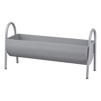 Metal High Tray BORLE, 37x14x19cm, Grey