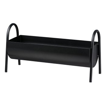 Metall Hochtablett BORLE, 37x14x19cm, Schwarz